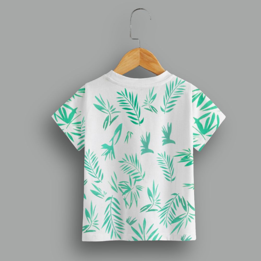 Tropical Palm Leaves Printed Kids' T-Shirt