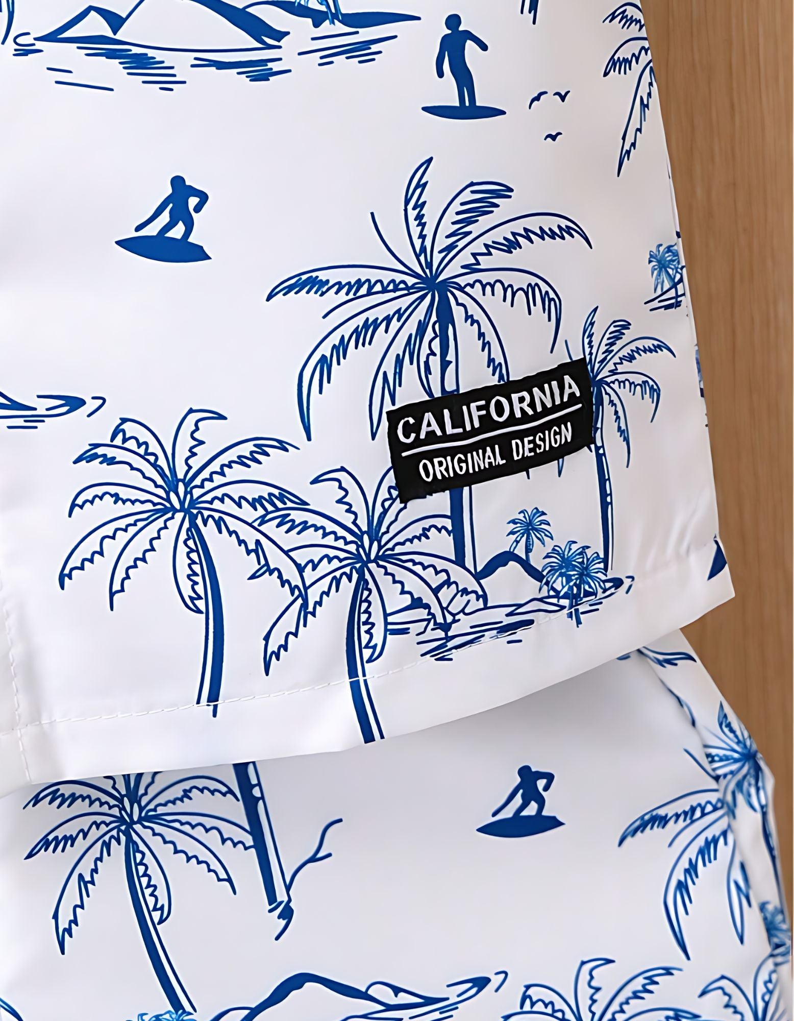 Boys' Coconut Tree Print Shirt & Shorts Set - Casual & Fun for Any Occasion