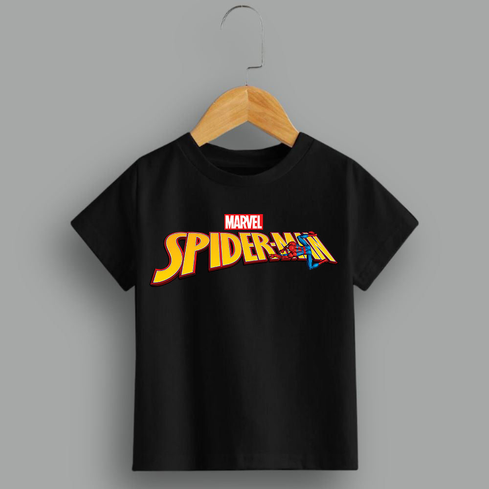 Spidey Power Kids T-Shirt - Front & Back Printed Marvel Hero Style